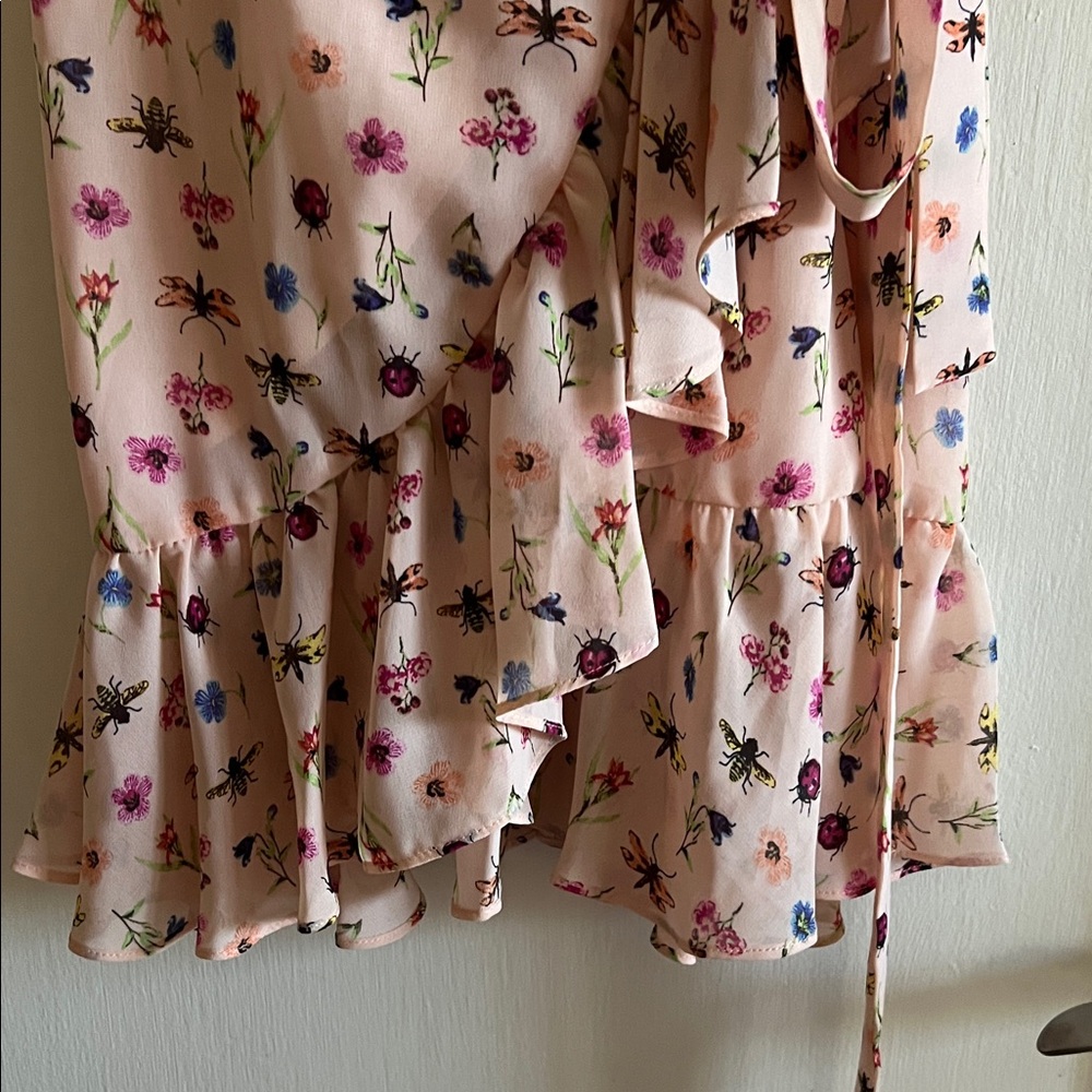 Betsey Johnson Pink Floral Ruffle Mini Dress - Picture 3 of 12